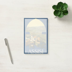 Vintage Travel Poster Of Assisi, Italy Post-it Notes
