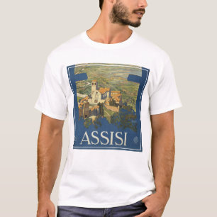 Vintage Travel Poster Of Assisi, Italy T-Shirt
