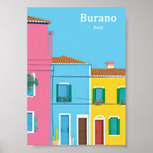 Vintage travel poster of Burano