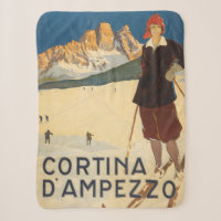Vintage Travel Poster Of Cortina D'ampezzo, Italy