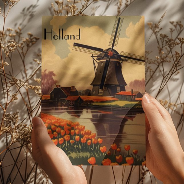 Vintage Travel Poster of Holland Postcard (Creator Uploaded)