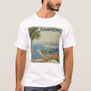 Vintage Travel Poster Of San Remo From A Terrace T-Shirt