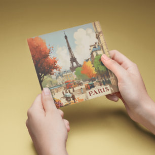 Vintage Travel Poster of the Paris Eifel Tower