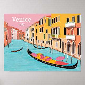Vintage travel poster of Venice