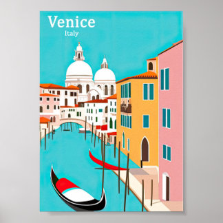 Vintage travel poster of Venice