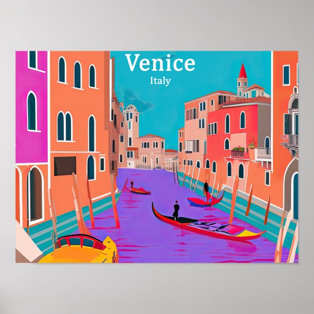 Vintage travel poster of Venice (Front)