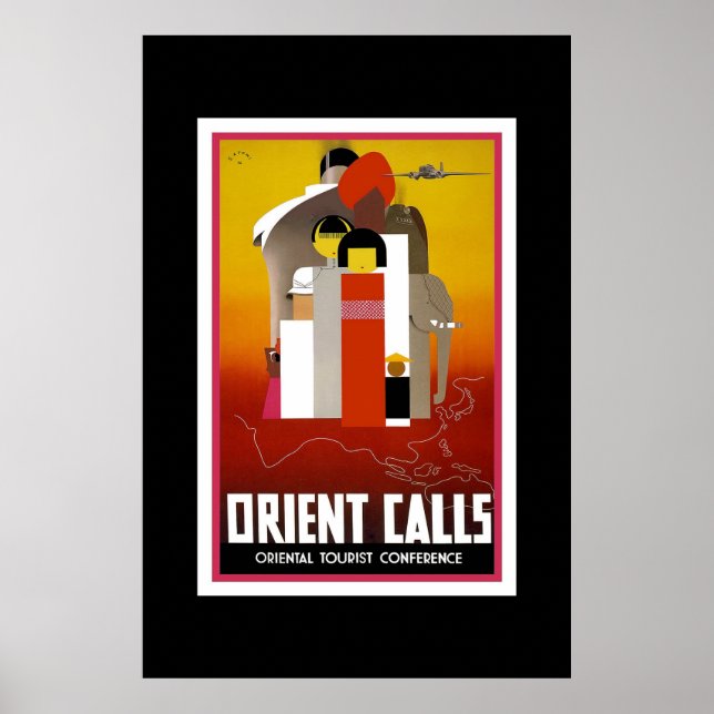 Vintage Travel Poster Orient (Front)