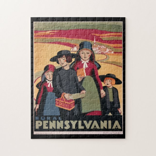 Vintage Travel Poster Pennsylvania Jigsaw Puzzle (Vertical)