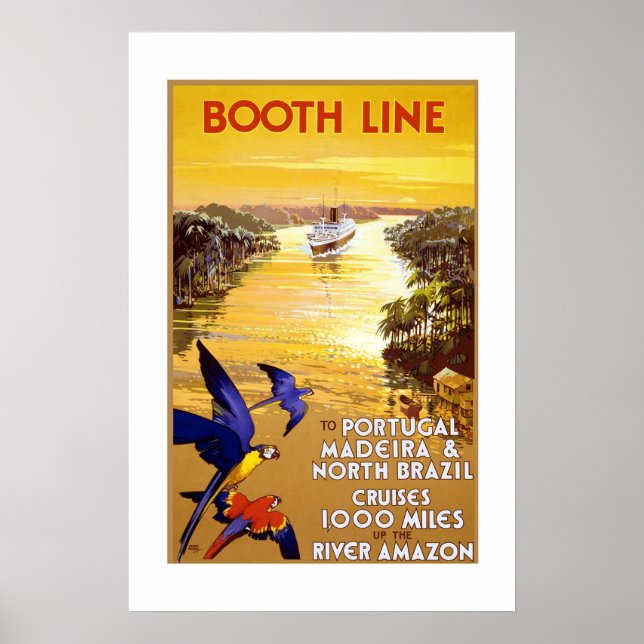 Vintage Travel Poster Portugal Brazil (Front)