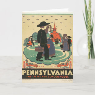 Vintage Travel Poster Promoting Pennsylvania Card