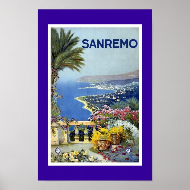 Vintage Travel Poster Sanreno (Front)