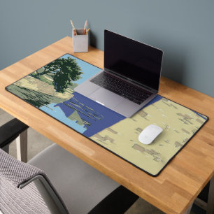 Vintage Travel Poster Showing Fort Marion Desk Mat