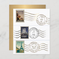 Vintage Travel Poster Stamps and Postage French