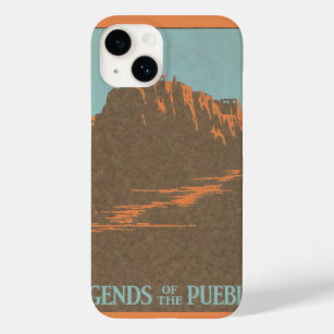 Vintage Travel Poster, Taos Pueblos, New Mexico Case-Mate iPhone 14 Case