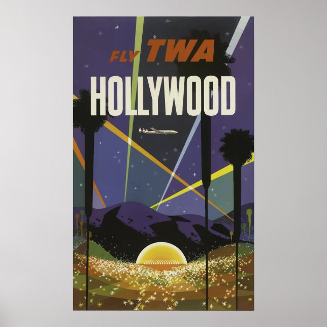 Vintage Travel Poster - United States Hollywood (Front)