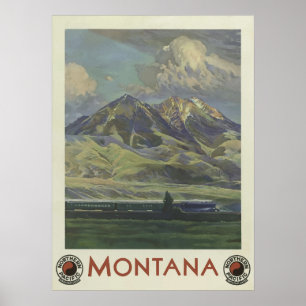 Vintage Travel Poster - United States Montana