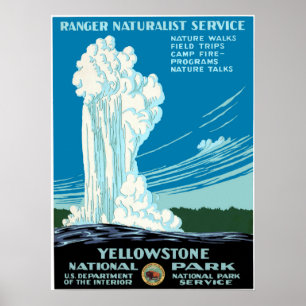 Vintage Travel Poster - United States YellowStone