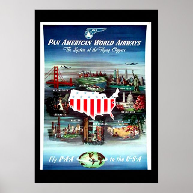 Vintage travel Poster USA (Front)