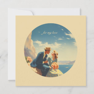 Vintage Travel Poster, Valentine customisable