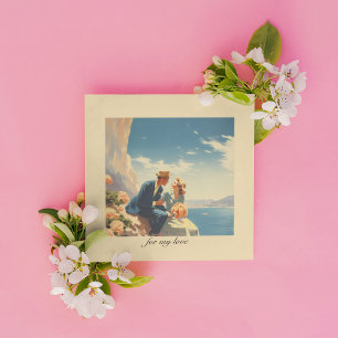 Vintage Travel Poster, Valentine customisable