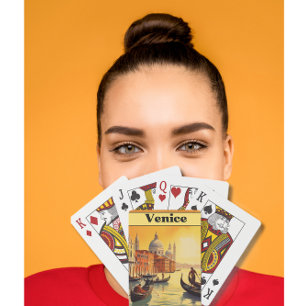 Vintage Travel Poster Venice, Italy Playing Cards