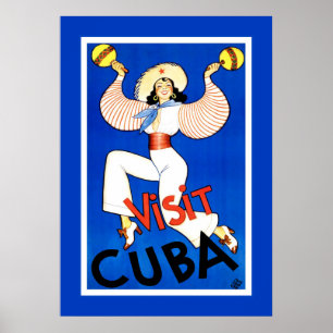 Vintage Travel Poster " Visit Cuba"