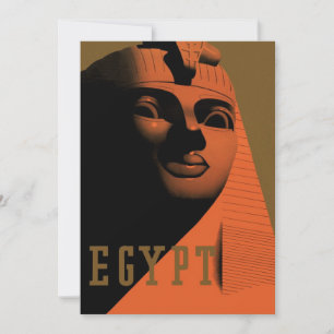 Vintage Travel Poster with Sphinx, Egypt, Africa