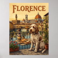 Vintage Travel Posters | Florence Italy Dog Duomo
