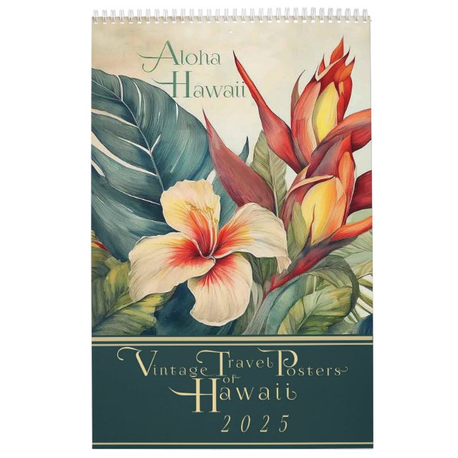 Vintage Travel Posters of Hawaii 2025 Calendar (Cover)