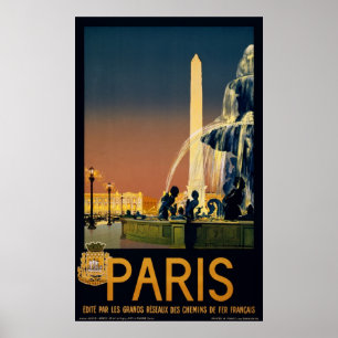 Vintage Travel Posters - Paris France