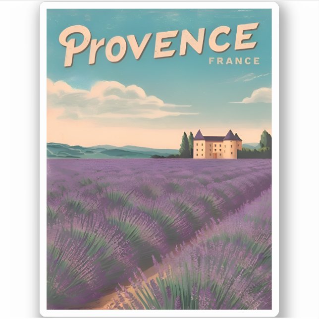 Vintage Travel Provence France Retro Scenic (Front)