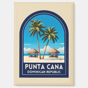 Vintage Travel Punta Cana Dominican Republic Retro Magnet