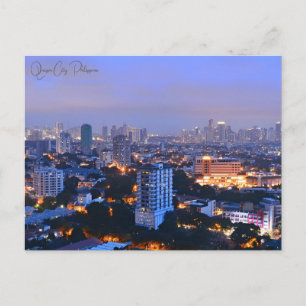 Vintage travel Quezon City Philippines city retro  Postcard