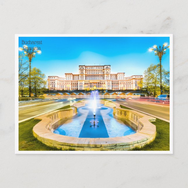 vintage travel retro bucharest Romania Roumanie  Postcard (Front)
