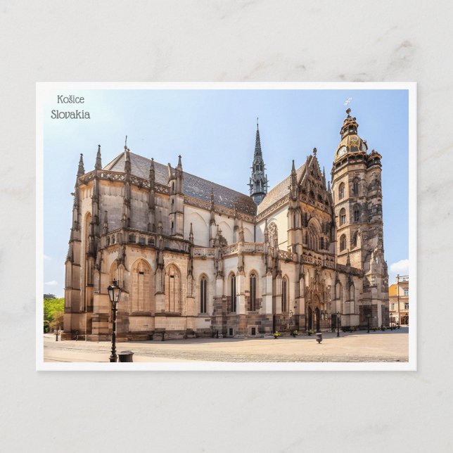 vintage travel retro Košice Slovakia Slovaquie Postcard (Front)