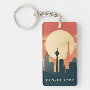 vintage travel retro souvenir Dusseldorf Germany Key Ring