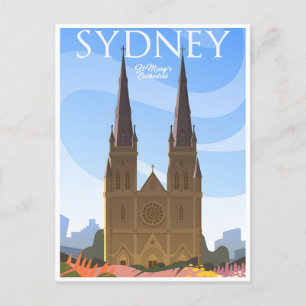 vintage travel retro Sydney Australia australie Postcard