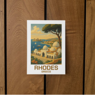 Vintage Travel Rhodes Greece Postcard
