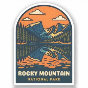 Vintage Travel Rocky Mountain National Park Retro