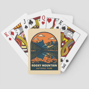 Vintage Travel Rocky Mountain National Park Retro Playing Cards