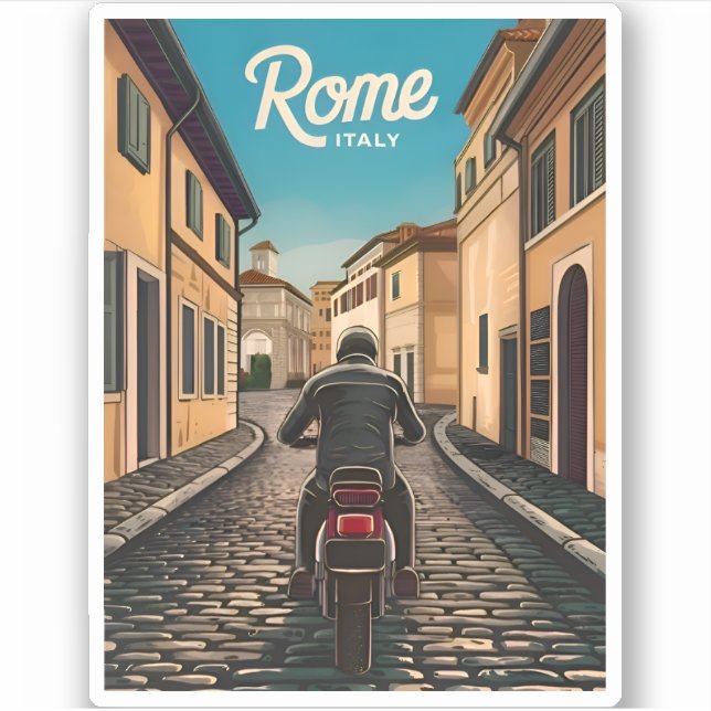 Vintage Travel Rome Italy Retro Graphic (Front)