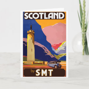 Vintage travel Scotland greeting card