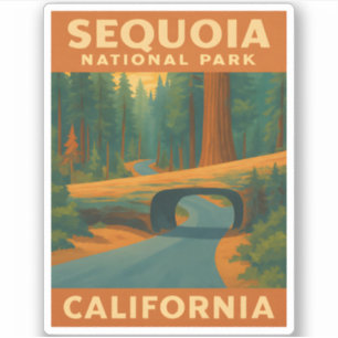Vintage Travel Sequoia National Park California