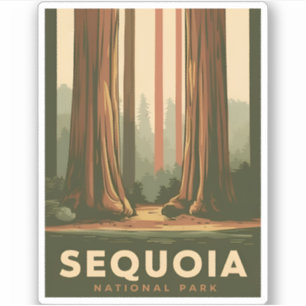 Vintage Travel Sequoia National Park California