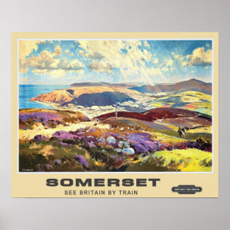 Vintage Travel,Somerset Poster