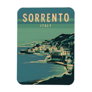 Vintage Travel Sorrento Italy Retro Graphic Magnet