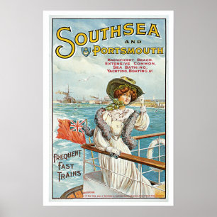 Vintage Travel Southsea and Portsmouth Poster