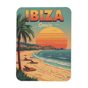 vintage Travel spain IBIZA Balearic islands gifts Magnet
