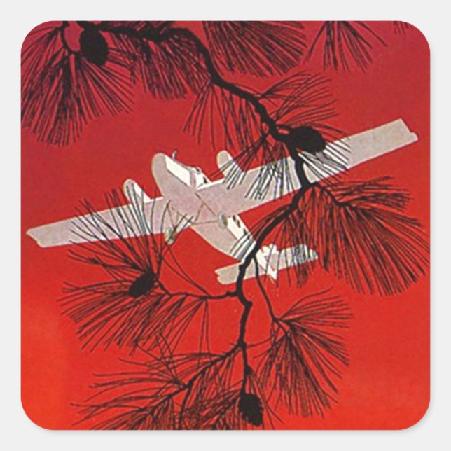 Vintage Travel Stickers Plane Aeroplane Prop FW Wh (Front)