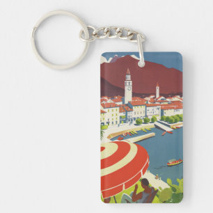 Vintage Travel Switzerland Key Ring